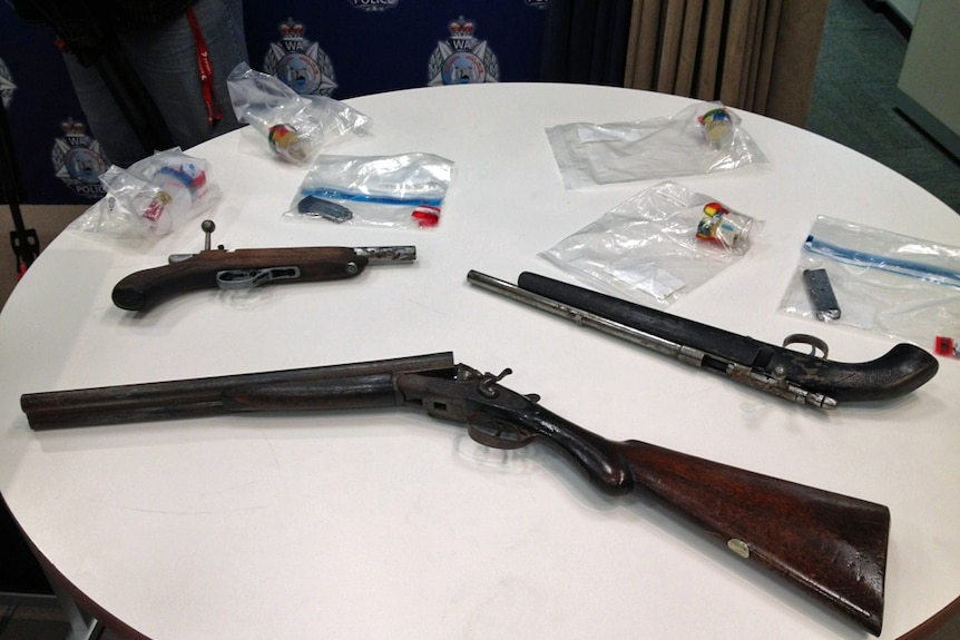 Guns seized in raid