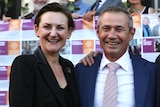 Amber-Jade Sanderson and Roger Cook at Parliament smiling