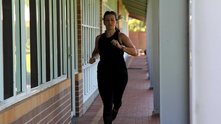 Jane Chalmers exercising to help her period pain