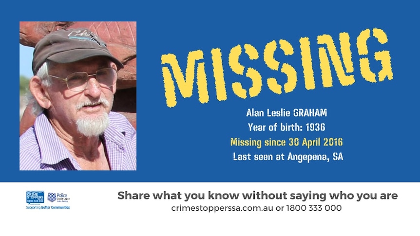 A missing person poster depicting a man who was last seen in 2016.