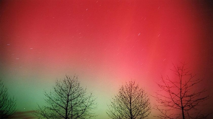 An aurora borealis illuminates the sky over the town in Germany [File photo].
