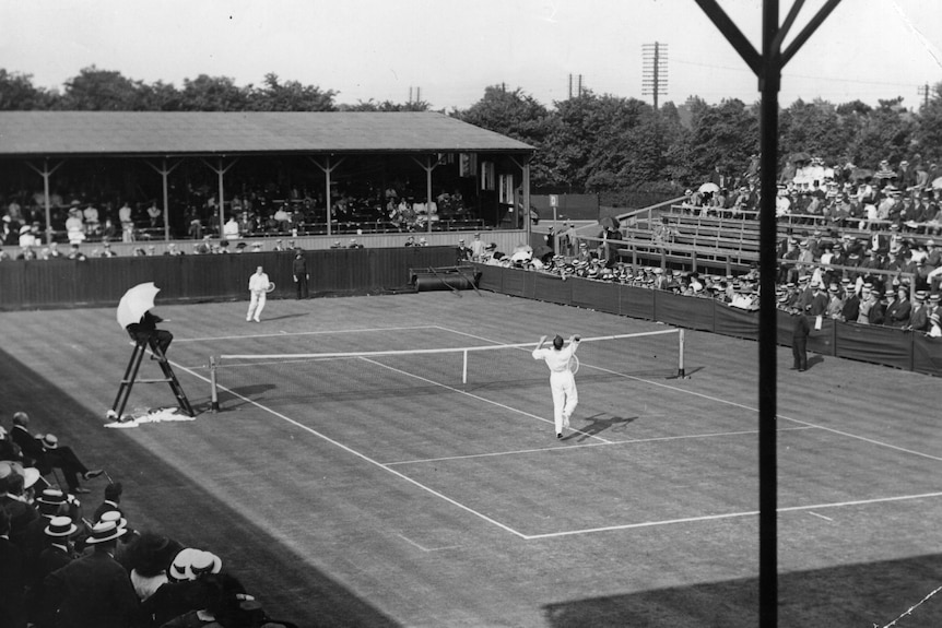 A tennis match at Wimbledon Worple Road