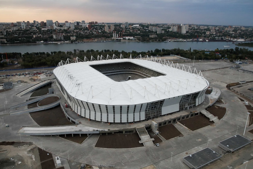 Aerial shot of Rostov Arena