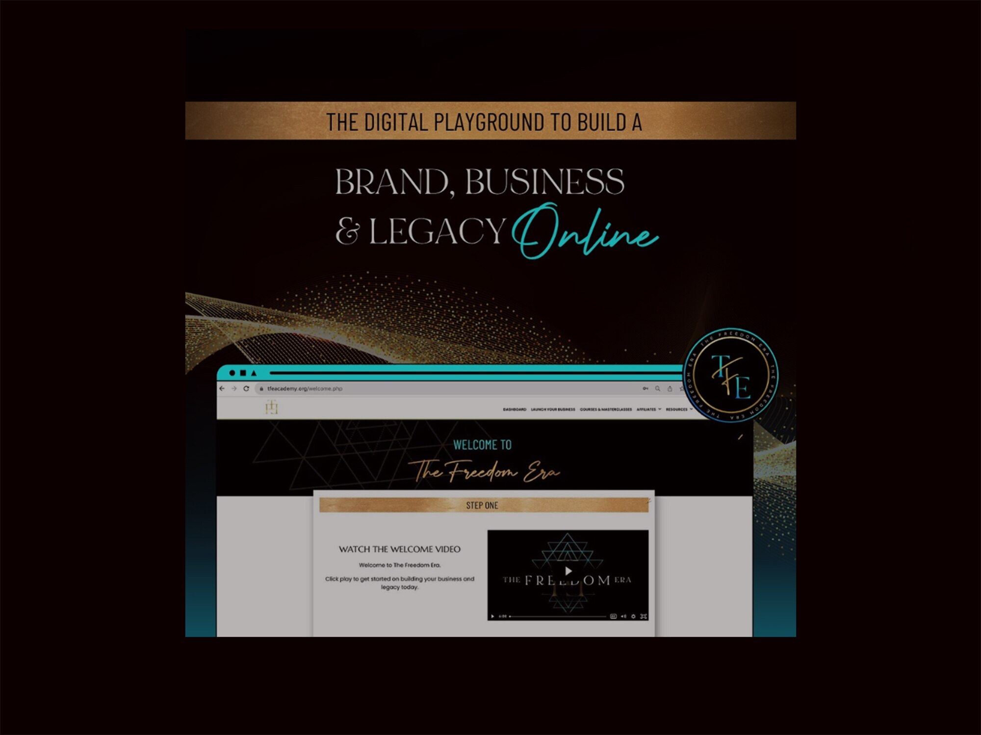 A graphic from the Freedom Era website with a phone and tablet.