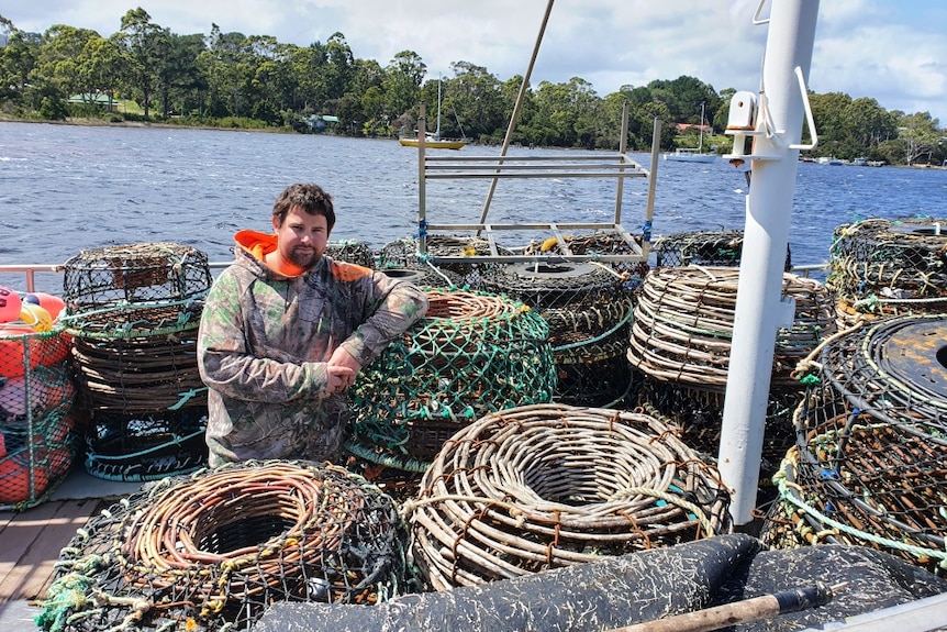 A fisherman on his boat.