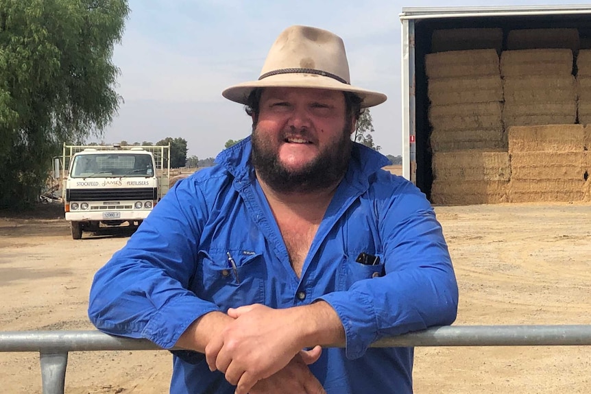 Nick James standing at his property in northern Victoria