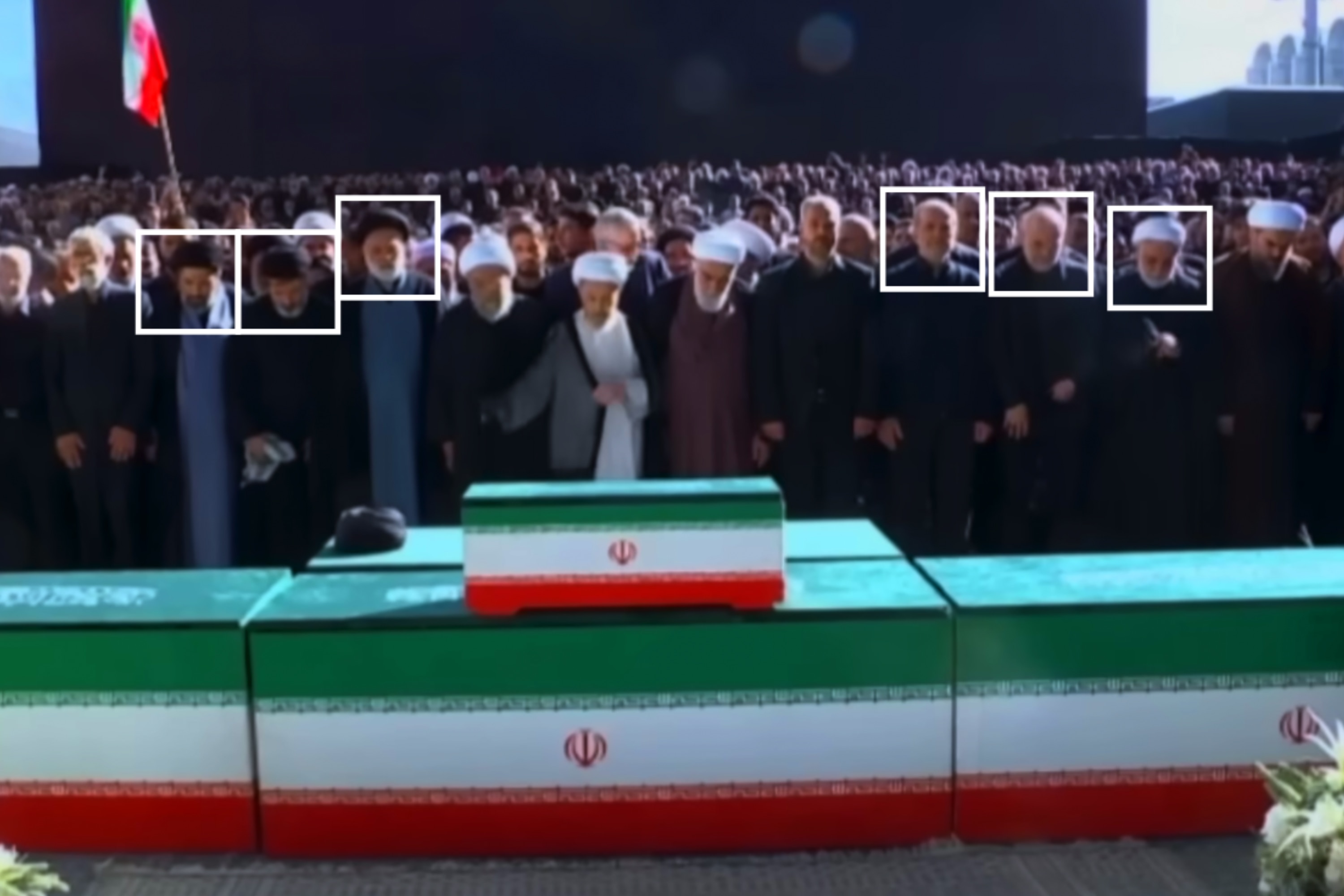 Video shows men who attended Khamenei's funeral and the man who didn't
