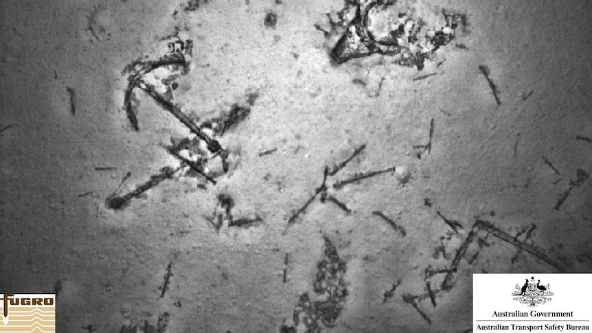 Image of the shipwreck found on the ocean floor of the southern Indian Ocean.