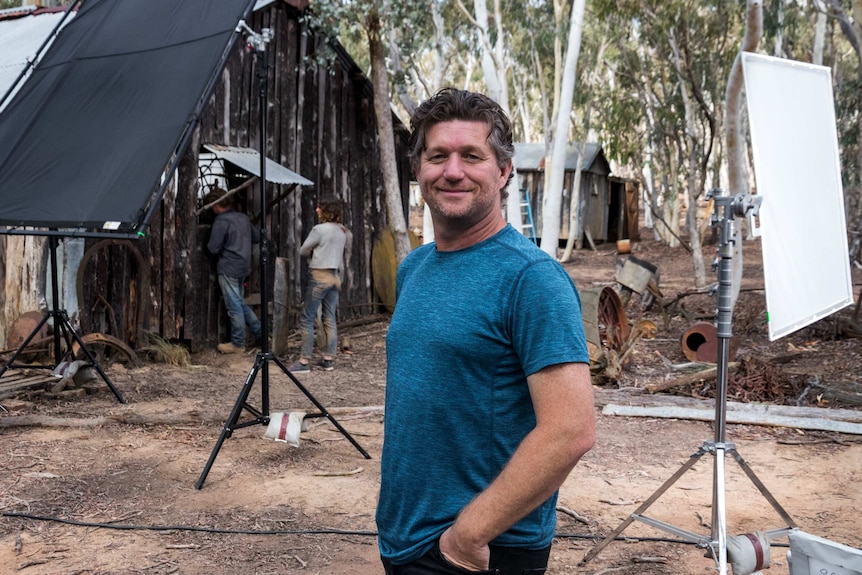 Andy Marriott on a film set.