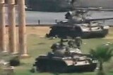 Tanks in the streets of Hama