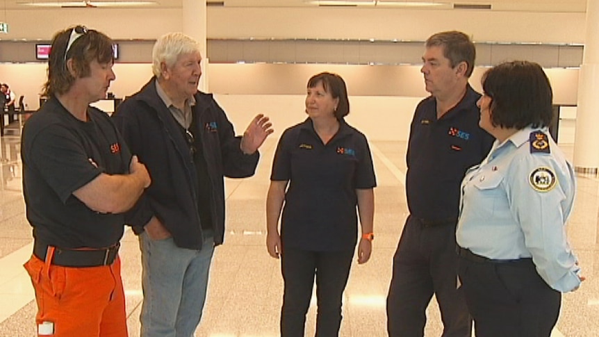 SES volunteers fly out from Canberra Airport to help the search for the missing plane off Western Australia.