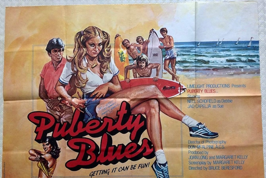 A theatrical poster for the 1981 film Puberty Blues.