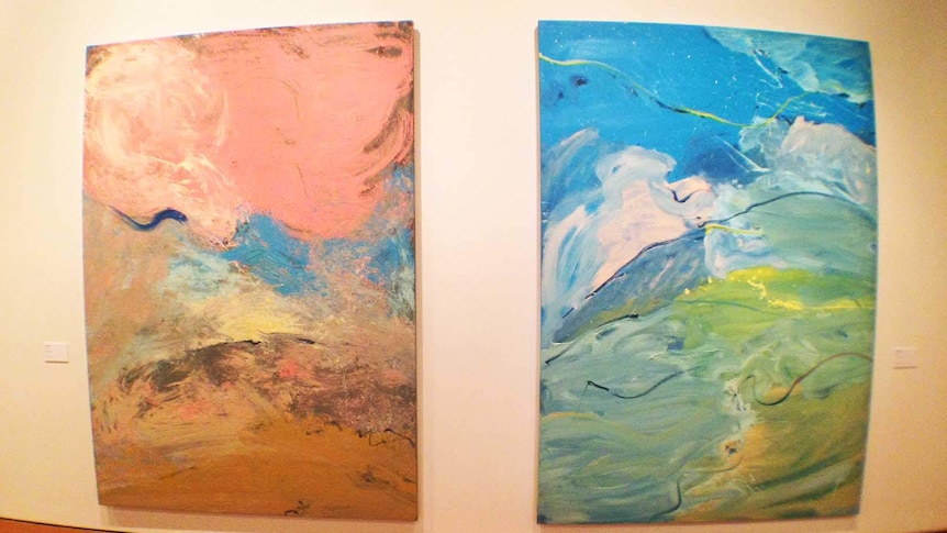 Two of Michael Taylor's artworks including Pink Sky.