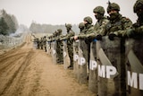 Polish soldiers guard the border with Belarus during migrant crisis