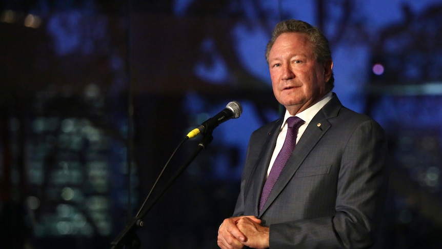 A man in a suit gives a speech at a formal function