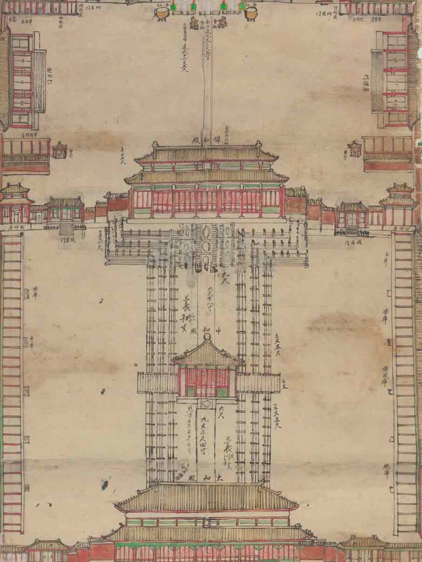 Plan of the Route from the Gate of the Great Qing to the Palace of Earthly Tranquillity