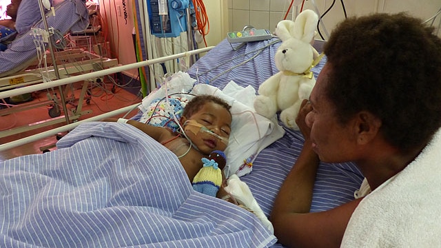 A child heart patient in Port Moresby
