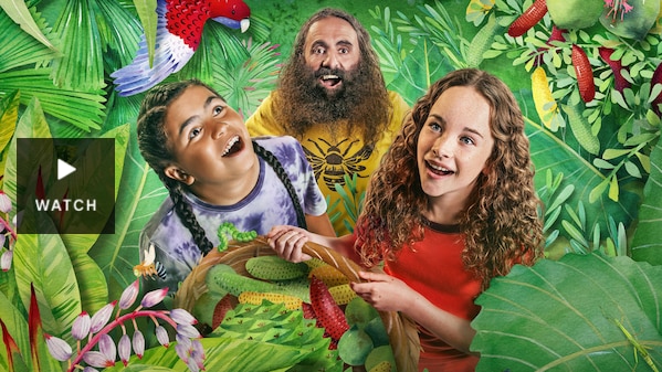 Costa and two kids from Gardening Australia Jr. Has Video.