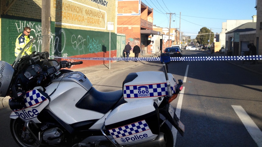Hope Street, Brunswick, is blocked off during the search for Jill Meagher.
