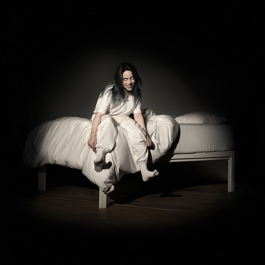 Album cover for Billie Eilish's album WHEN WE ALL FALL ASLEEP, WHERE DO WE GO?