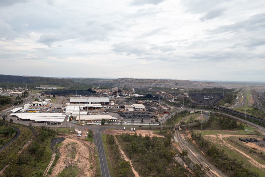 Aerial photo of Peak Downs coal mine near Moranbah, November 2021.