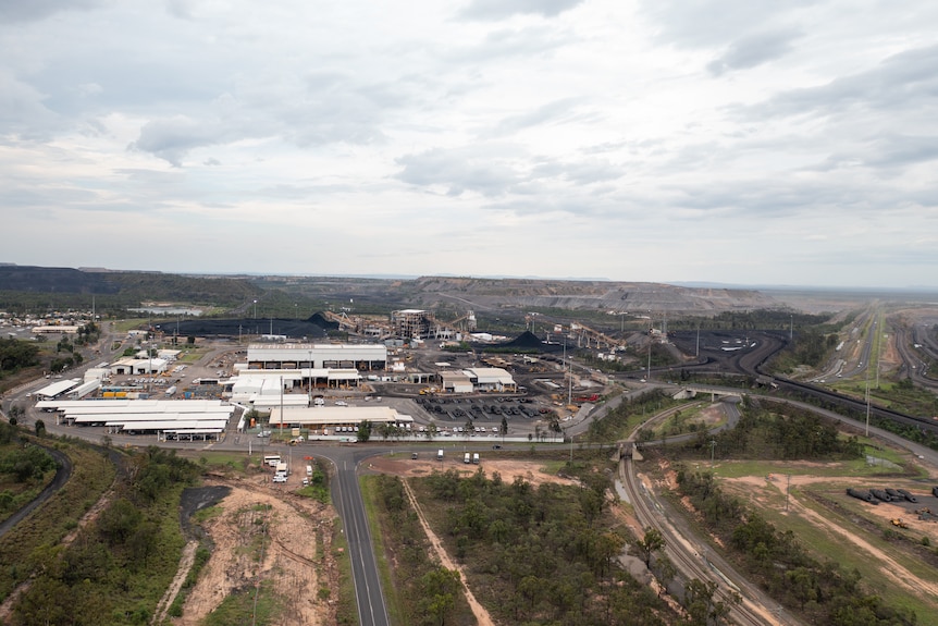 Aerial photo of Peak Downs coal mine near Moranbah, November 2021.