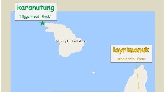 Map of Tasmanian Aboriginal place name changes