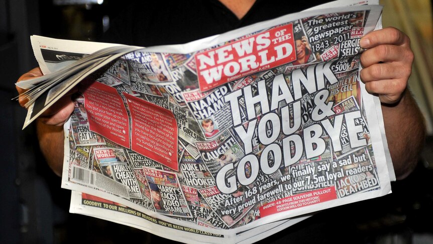 Final edition of the News of the World newspaper