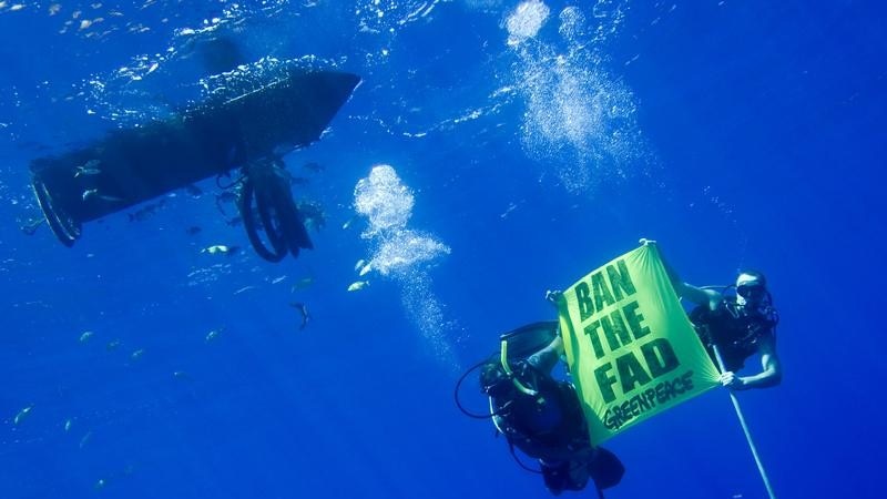 Greenpeace has been pushing for a ban on FADs