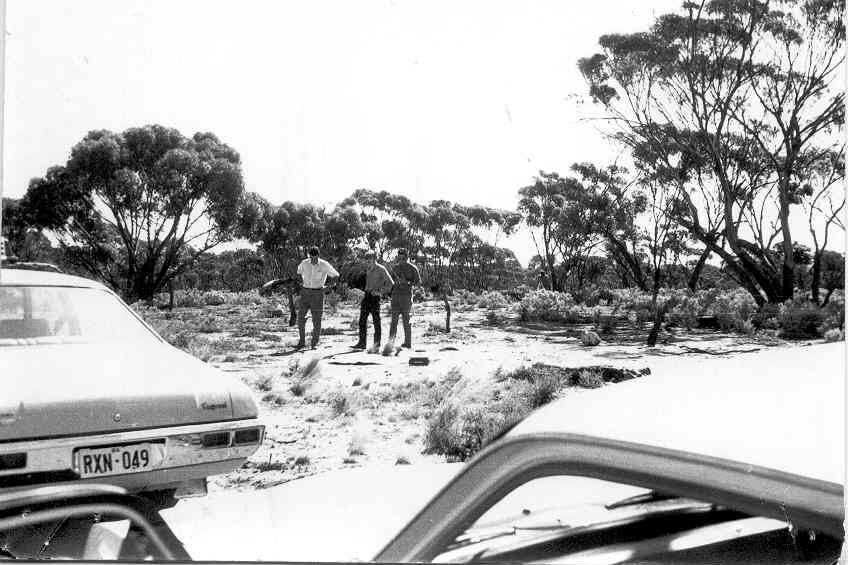 Keith Basterfield at Kimba in 1973 investigating a UFO incident