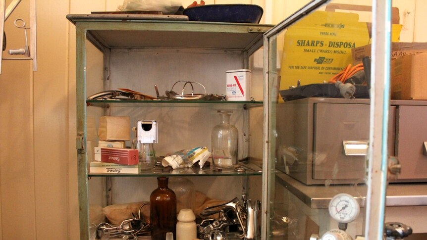 Antique medical cabinet