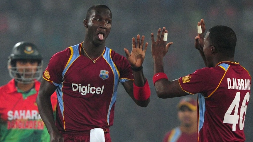 Darren Sammy (C) scored 60 runs and took 3 for 28 to help West Indies level the series 2-2.