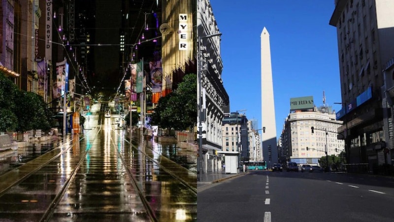 A side by side shot of Melbourne and Buenos Aires streets.