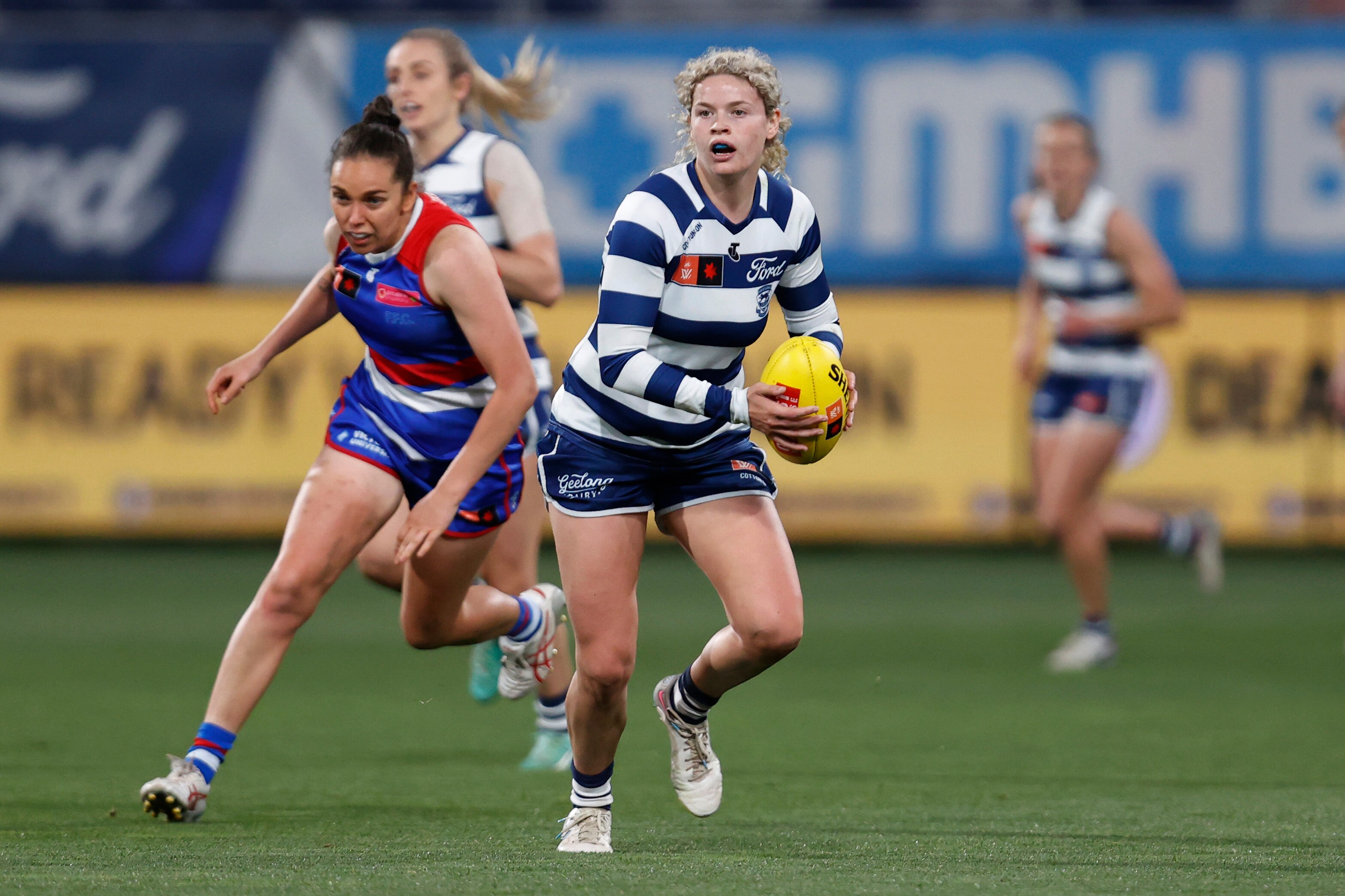 Georgie Prespakis holds the ball