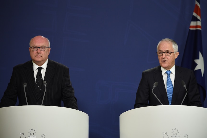 George Brandis and Malcolm Turnbull announces new anti-terrorism measures.