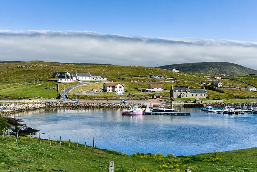 Village of Burra, Shetland, photo by Trevor Stuchbury.