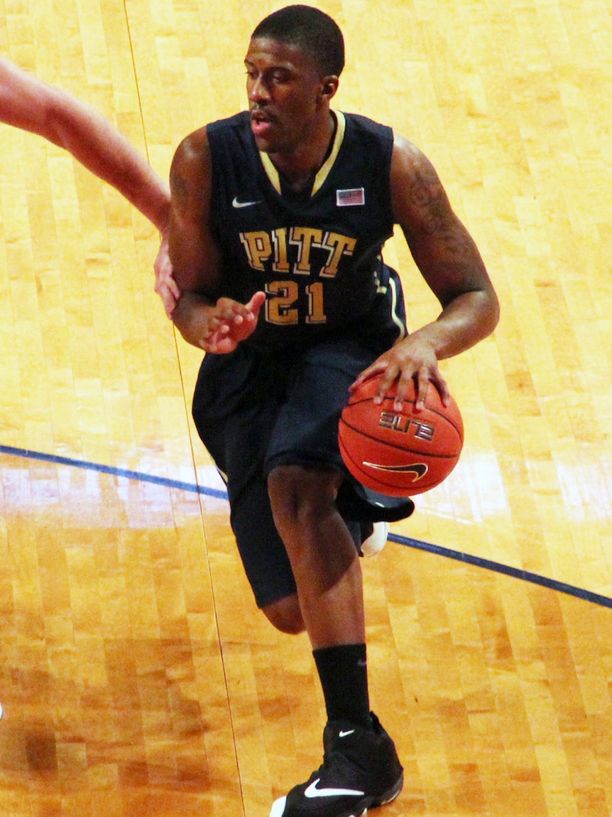 US basketball player Lamar Patterson playing in a game in 2014.