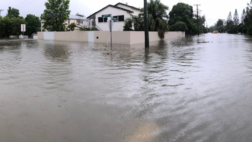 One of Townsville's flooded suburbs.