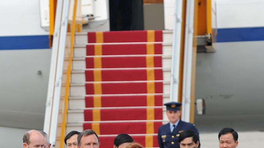 Julia Gillard arrives in Hanoi, Vietnam