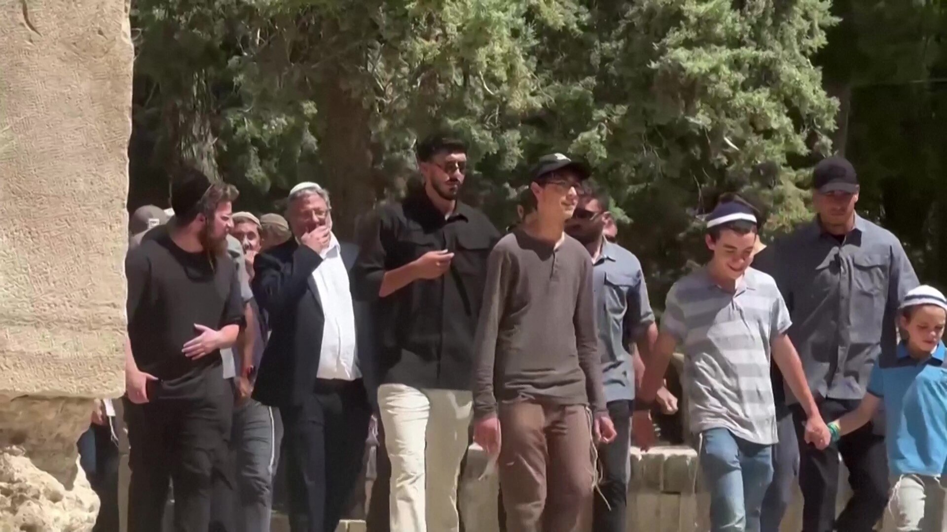 A group of people walking