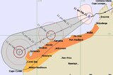 Cyclone Carlos is tracking parallel to the Pilbara coast