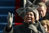 Aretha Franklin sings during during the inauguration ceremony of Barack Obama