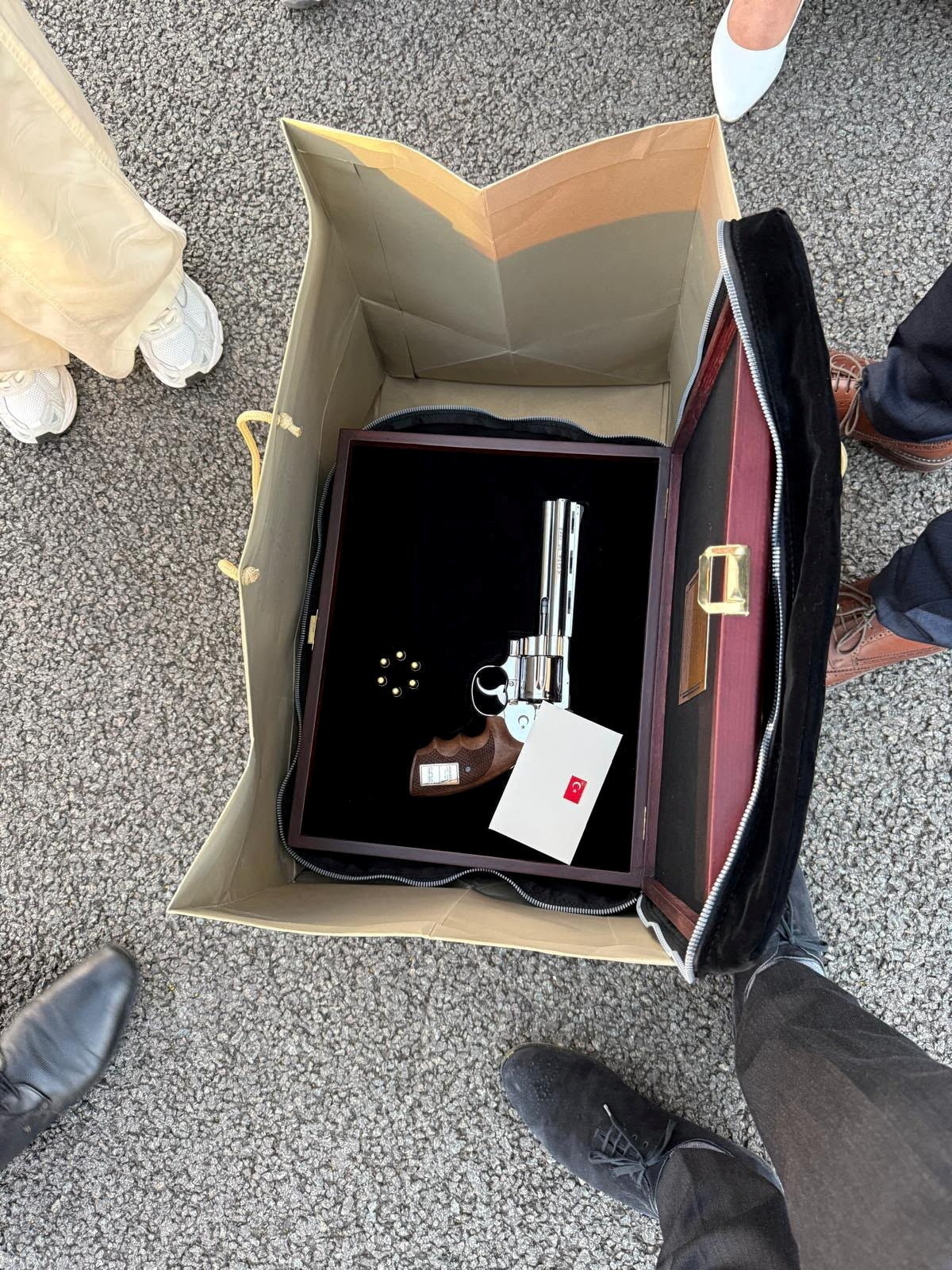 World leaders gifted vintage revolvers by Erdogan after NATO summit