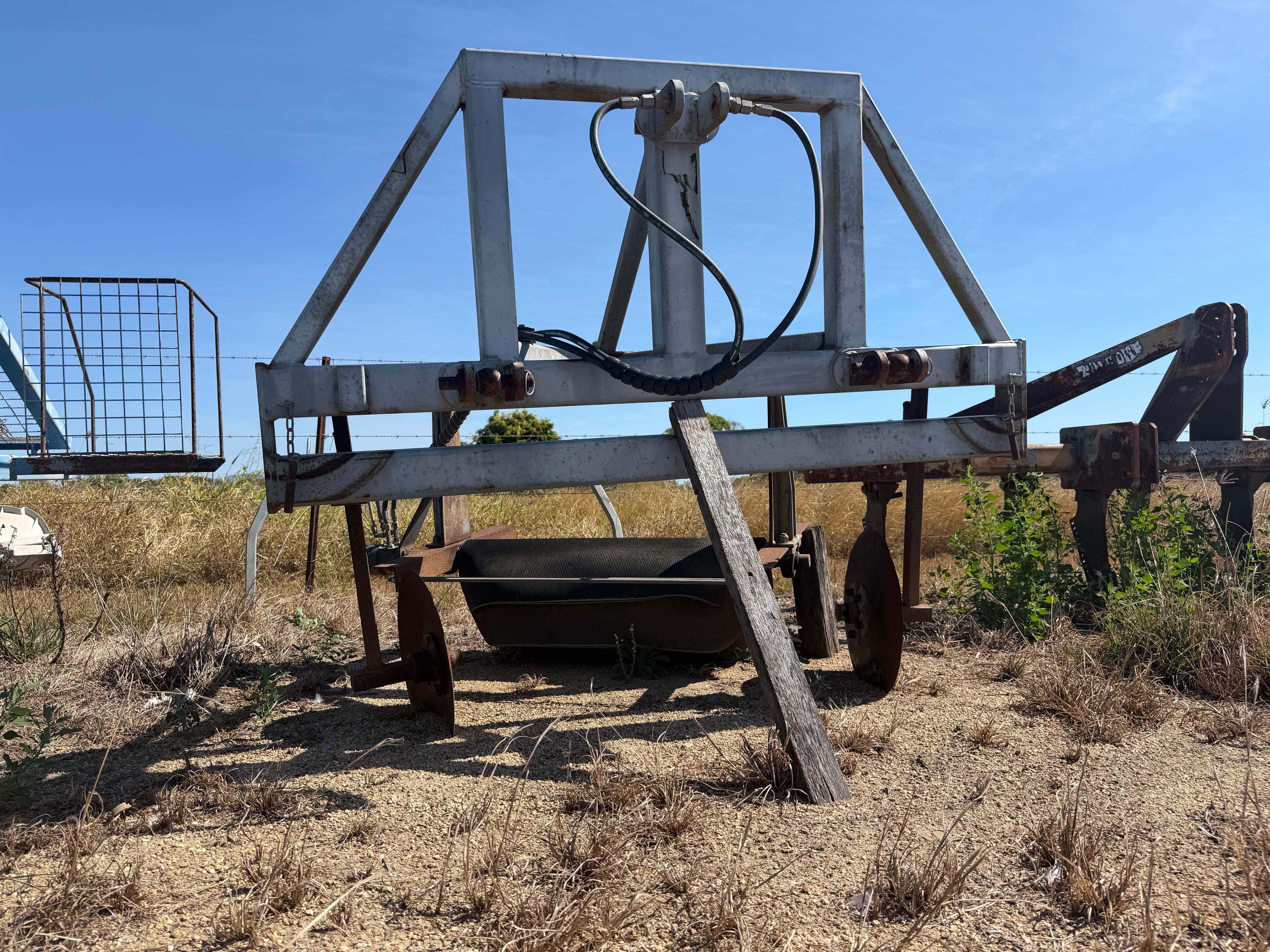 Agricultural machinery used to collect weeds.