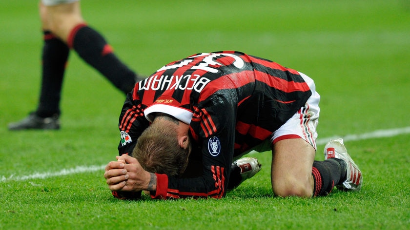 Beckham slumps in Milan