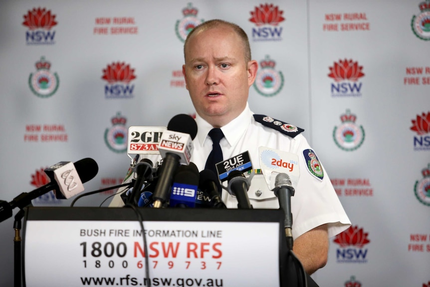 NSW Rural Fire Service (RFS) Commissioner Shane Fitzsimmons