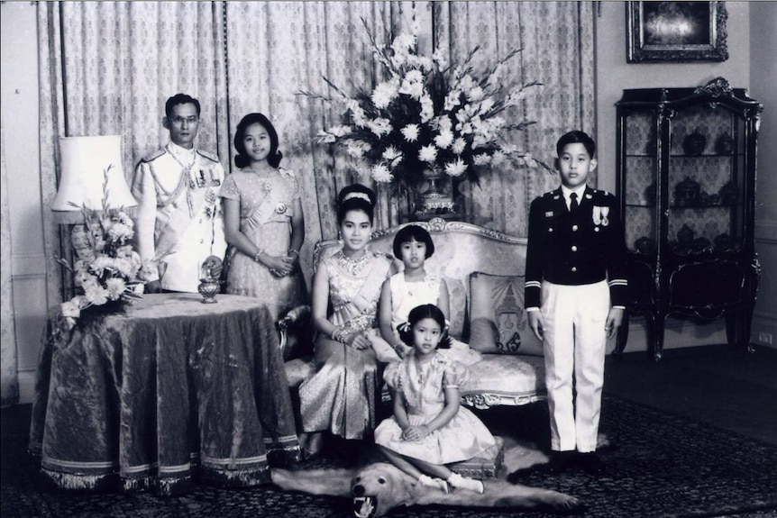 A black and white photo of the House of Mahidol taken in 1966