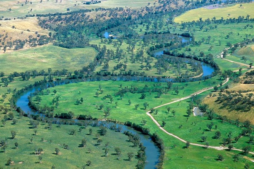 Aerial view of the Murrumbidgee River