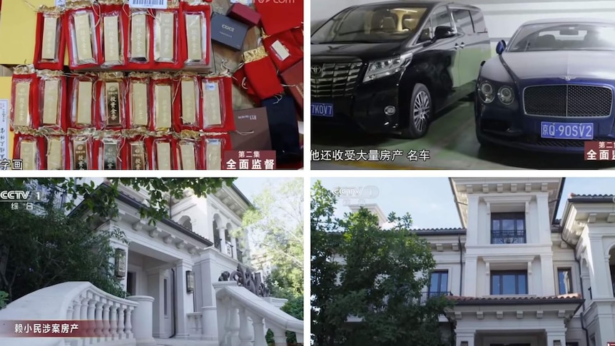 Gold, luxury cars, massive houses under Mr Lai's name were reportedly found by authorities in China