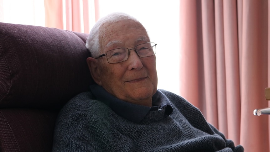 Man sitting on a chair in hospital